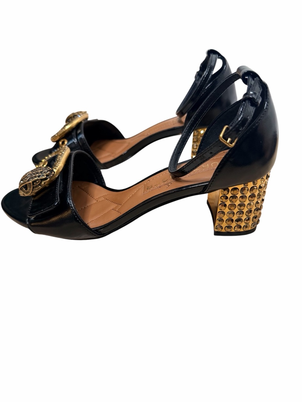KURT GEIGER MAYFAIR Patent Leather Eagle Crystal Heel. - Picture 7 of 10